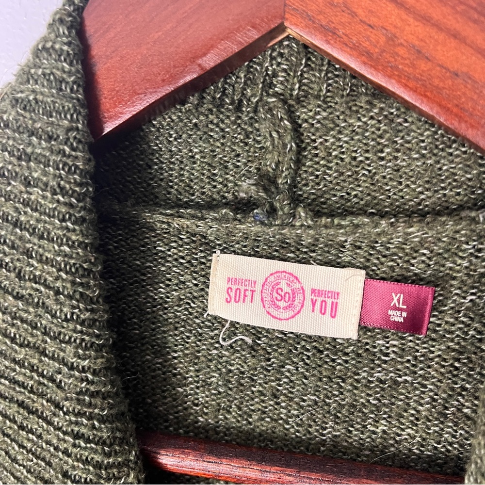 Green waterfall open cardigan - Picture 2 of 6